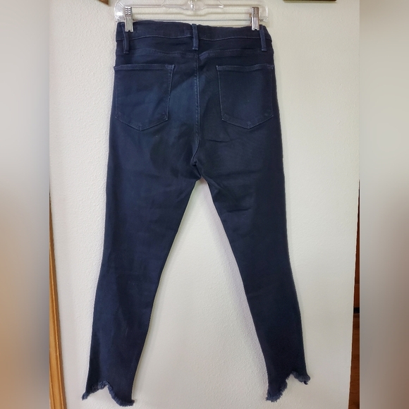 Frame Le High Skinny Womens Jeans. Raw hem. Black. Size 29 - Picture 6 of 6